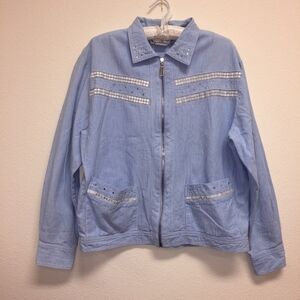 ⭐️🔻Vintage St. German Denim Zip Up